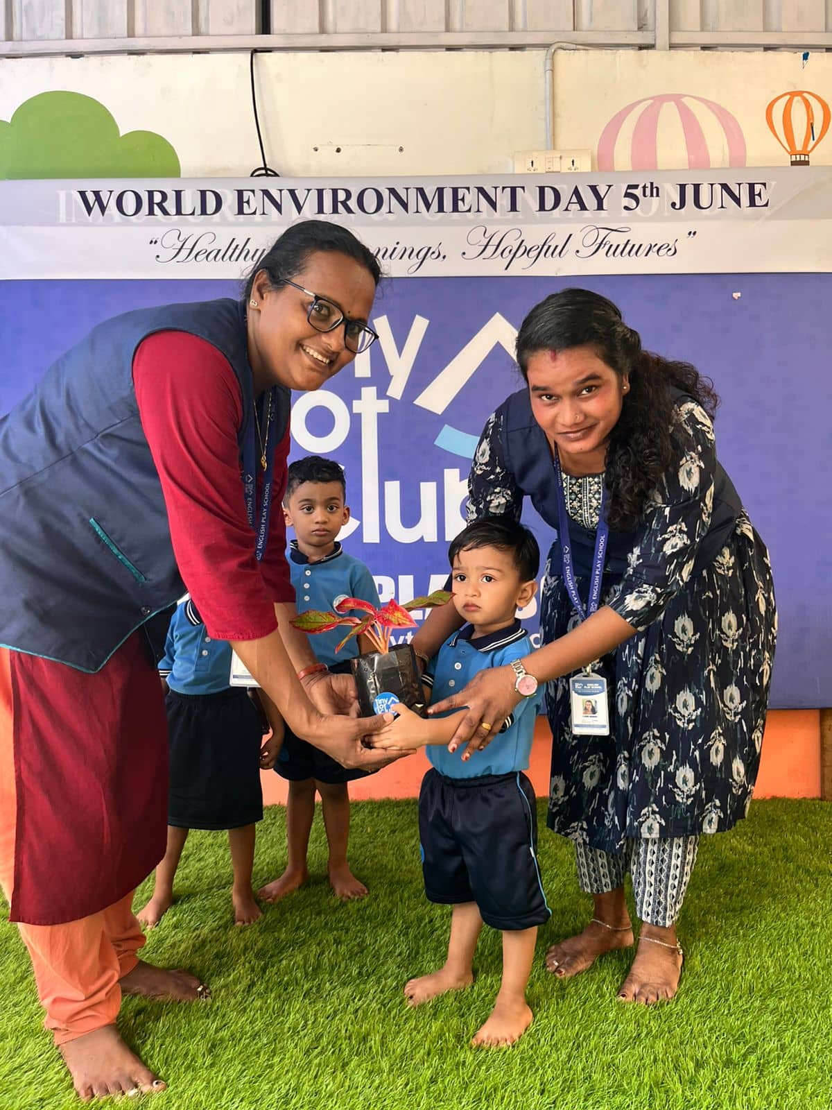 Plant distribution to children on World Environment Day
